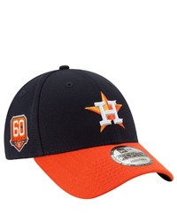 New Era Navyorange Houston Astros 60th Anniversary The League 9forty Adjustable Hat At Nordstrom