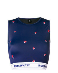 Navy Star Print Bikini Top