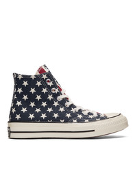 Converse White And Red Chuck 70 Archive Restructured High Top Sneakers