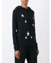 Chinti & Parker Cashmere Star Intarsia Hooded Sweater