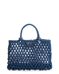 Clare V. Petite Sandy Woven Net Handbag