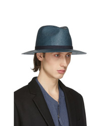 Giorgio Armani Blue Straw Hat