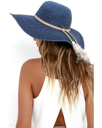 Billabong Saltwater Sunset Blue Floppy Straw Hat