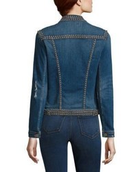 L'Agence Celine Studded Denim Jacket