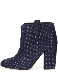 Laurence Dacade Pete Studded Suede Ankle Boot Blueruthenium