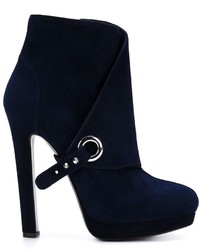 Alexander McQueen Folded Detail Ankle Boots