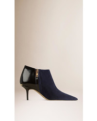 Burberry Leather And Suede Ankle Boots