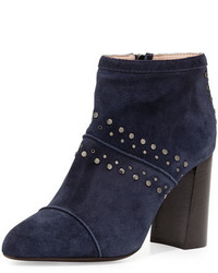Lanvin Studded Suede Ankle Bootie