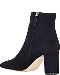 Barneys New York Suede Ankle Boots Navy