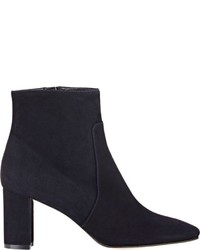 Barneys New York Suede Ankle Boots Navy