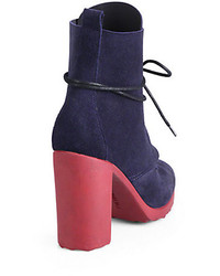 Pierre Hardy Suede Lace Up Ankle Boots