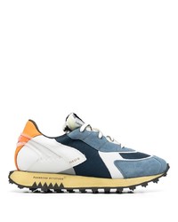 RUN OF Colour Block Panelled Design Low Top Sneakers
