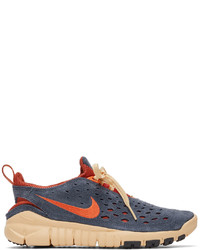 Nike Navy Orange Free Run Trail Sneakers