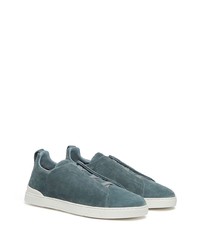 Zegna Triple Stitch Suede Sneakers