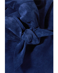 The Row Bindle Suede Shoulder Bag Blue