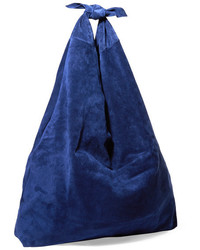 The Row Bindle Suede Shoulder Bag Blue