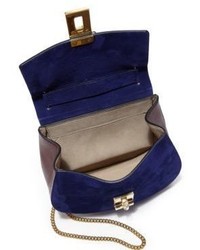 Chloé Chloe Drew Small Two Tone Leather Suede Shoulder Bag