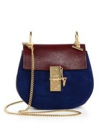 Chloé Chloe Drew Small Two Tone Leather Suede Shoulder Bag