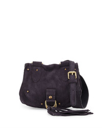 See by Chloe Collins Fringe Suede Saddle Bag Midnight