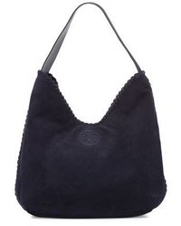 Tory Burch Marion Suede Hobo Bag Tory Navy