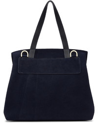 Mansur Gavriel Navy Suede Lady Bag