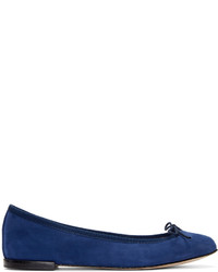 Repetto Navy Suede Cendrillon Ballerina Flats