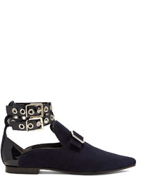 Robert Clergerie X Self Portrait Lolli Point Toe Suede Flats