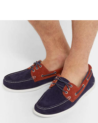 Quoddy Downeast Two Tone Suede Boat Shoes