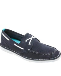 Rockport Vacation Ready 2 Eye Boat Shoe Navy Suede Moc Toe Shoes