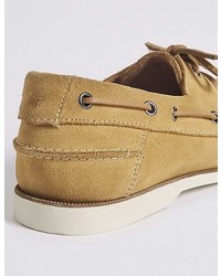 Marks and Spencer Suede Lace Up Boat Shoes With Freshfeettm