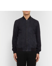 Theory Brant Suede Bomber Jacket