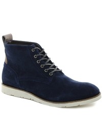 Selected Homme Suede Short Boots Blue