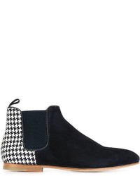 Paul & Joe Houndstooth Panel Ankle Boots