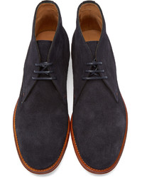 Paul Smith Ps By Blue Suede Morgan Boots