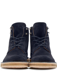 Paul Smith Ps By Navy Suede Echo Ankle Boots