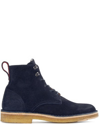 Paul Smith Ps By Navy Suede Echo Ankle Boots