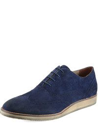 Andrew Marc New York Andrew Marc Rockwood Suede Lace Up Shoe Navy