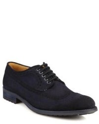 Saks Fifth Avenue Collection By Magnanni Suede Antiqued Lace Up Shoes
