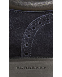 Burberry Cushion Detail Suede Wingtip Brogues
