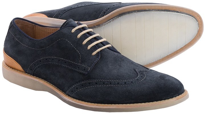 johnston and murphy blue suede shoes