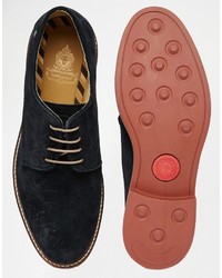 Base London Stanford Perforated Suede Shoes