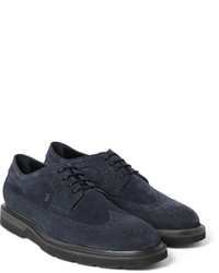 Tod's Suede Wingtip Derby Shoes