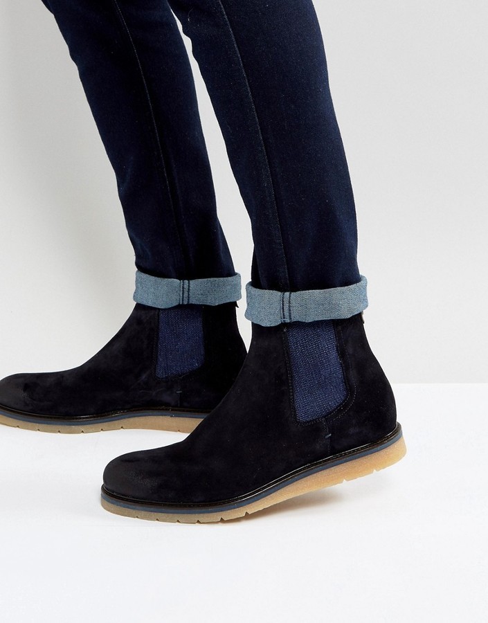 boss chelsea boots suede