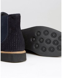 Selected Homme Noah Perforated Suede Chelsea Boots