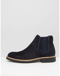 Selected Homme Noah Perforated Suede Chelsea Boots
