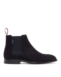 Ps By Paul Smith Navy Suede Gerald Chelsea Boots