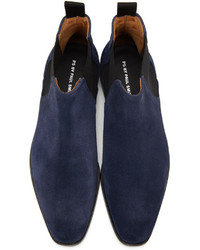 Paul Smith Ps By Blue Suede Gerald Chelsea Boots