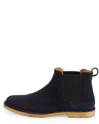 Vince Sawyer Suede Chelsea Boot Navy
