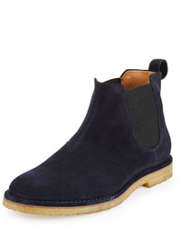Vince Sawyer Suede Chelsea Boot Navy