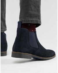 Red Tape Stockwood Chelsea Boots In Navy Suede